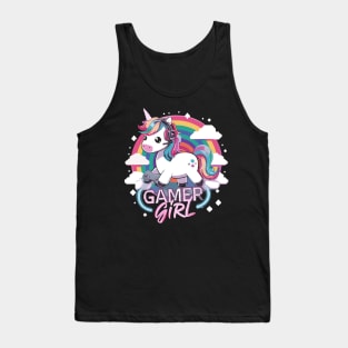 Gamer Girl Unicorn Gaming Funny Video Game Tank Top